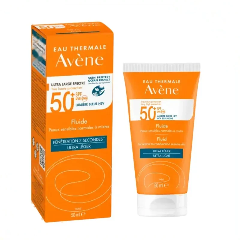 جعبه و تیوپ ضد آفتاب اون اولترا لایت ۵۰ میل با SPF 50+ و عبارت نور آبی HEV